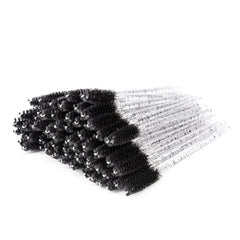 50 Pcs Mascara Brushes Wands Crystal Handle Makeup Tool