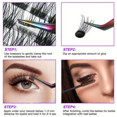Halloween Style C Curling Lashes DIY Self Grafting Eyelashes 9 16mm Mixed Length