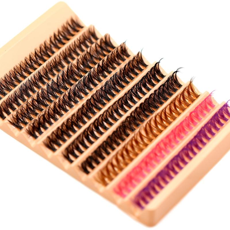 Colorful D Curling False Eyelashes Mixed Style Natural Look Lashes