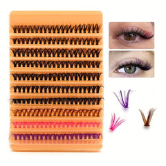 Colorful D Curling False Eyelashes Mixed Style Natural Look Lashes
