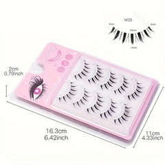 Natural False Eyelashes Ultra Slender Stems Thick Eyelashes