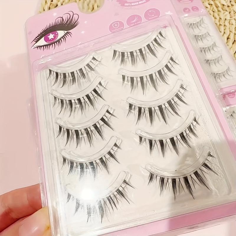 Natural False Eyelashes Ultra Slender Stems Thick Eyelashes