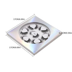 7 Pairs 10mm Long Thick Curling False Eyelashes Faux Mink Lashes