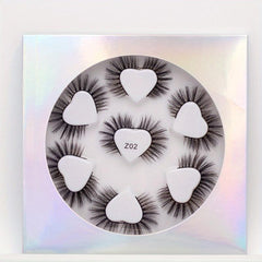 7 Pairs 10mm Long Thick Curling False Eyelashes Faux Mink Lashes