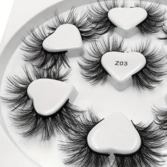 7 Pairs 10mm Long Thick Curling False Eyelashes Faux Mink Lashes