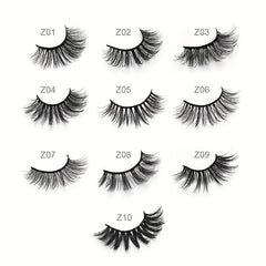 7 Pairs 10mm Long Thick Curling False Eyelashes Faux Mink Lashes
