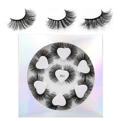 7 Pairs 10mm Long Thick Curling False Eyelashes Faux Mink Lashes