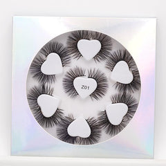 7 Pairs 10mm Long Thick Curling False Eyelashes Faux Mink Lashes