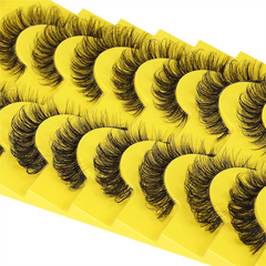 10 Pairs 6D Mink Lashes Natural False Eyelashes Fluffy Soft Wispy Volume