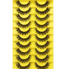 10 Pairs 6D Mink Lashes Natural False Eyelashes Fluffy Soft Wispy Volume