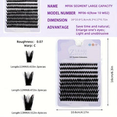 10 Rows Individual Cluster Lashes Large Capacity Eyelashes