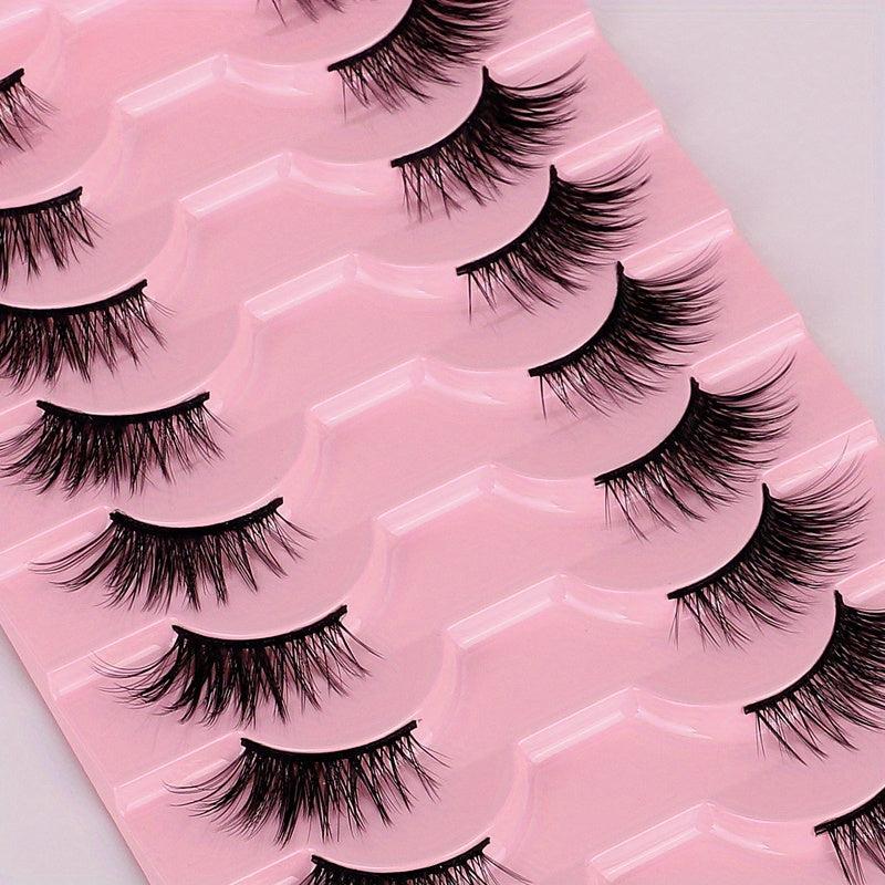 10 Pairs Fox Eye False Eyelashes Faux Mink Lashes
