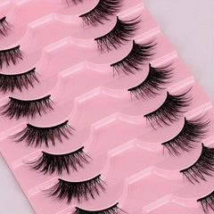 10 Pairs Fox Eye False Eyelashes Faux Mink Lashes