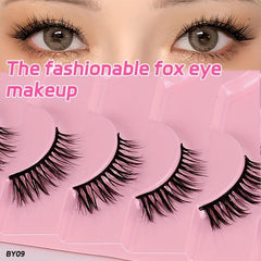 10 Pairs Fox Eye False Eyelashes Faux Mink Lashes