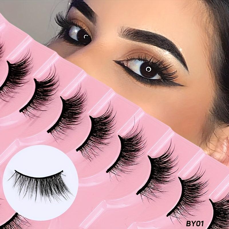 10 Pairs Fox Eye False Eyelashes Faux Mink Lashes