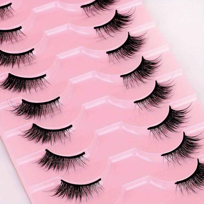 10 Pairs Fox Eye False Eyelashes Faux Mink Lashes