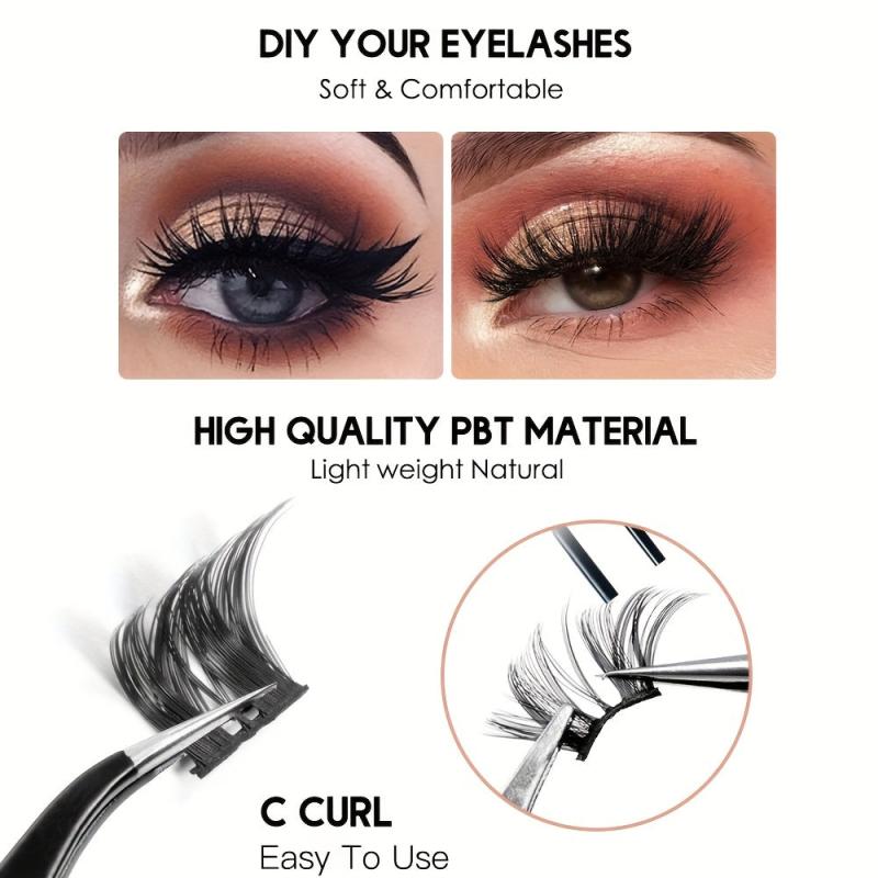 63 Cluster Lashes DIY Lash Extension Curly False Eyelashes
