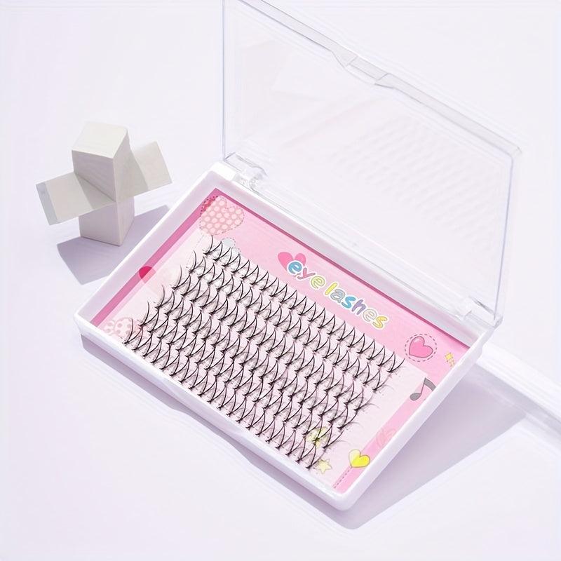 120pcs Mixed Fairy Style V Shape Cluster Lashes 6 Lengths in One Tray