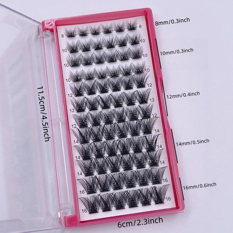 72 Pcs Cluster Lashes DIY Lash Extension Volume Wispy Eyelash Clusters 8-16mm