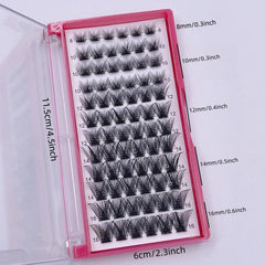 72 Pcs Cluster Lashes DIY Lash Extension Volume Wispy Eyelash Clusters 8-16mm