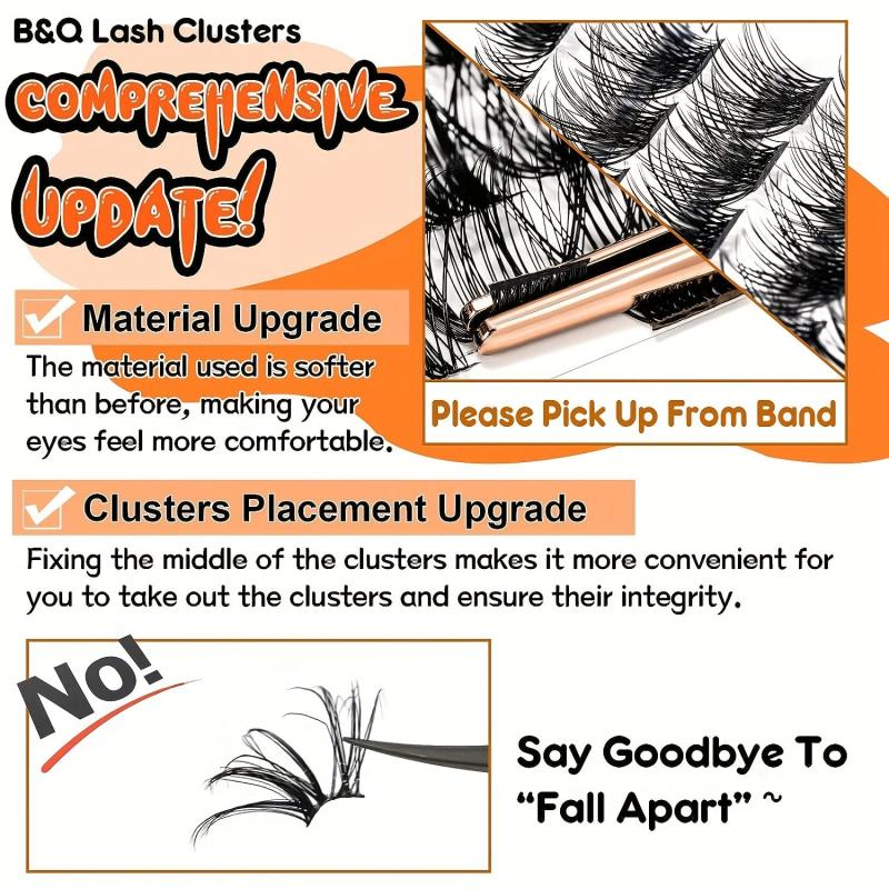 72 Pcs Cluster Lashes DIY Lash Extension Volume Wispy Eyelash Clusters 8-16mm