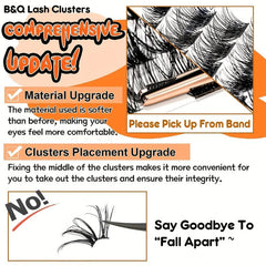72 Pcs Cluster Lashes DIY Lash Extension Volume Wispy Eyelash Clusters 8-16mm