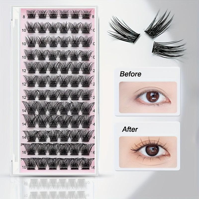 72 Pcs Cluster Lashes DIY Lash Extension Volume Wispy Eyelash Clusters 8-16mm