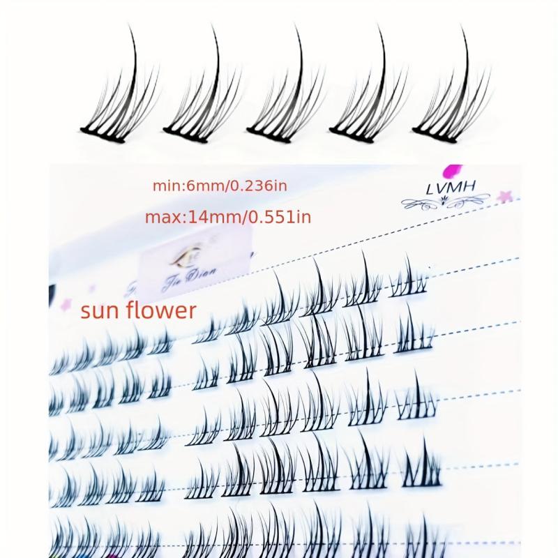 8 Rows Sunflower Style Cluster False Lashes 11mm