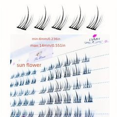 8 Rows Sunflower Style Cluster False Lashes 11mm