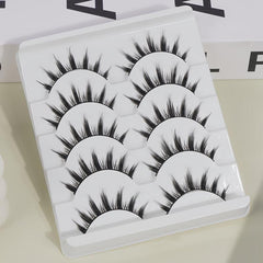 5 Pairs Natural Long Curling 3D Faux Mink Hair False Eyelashes