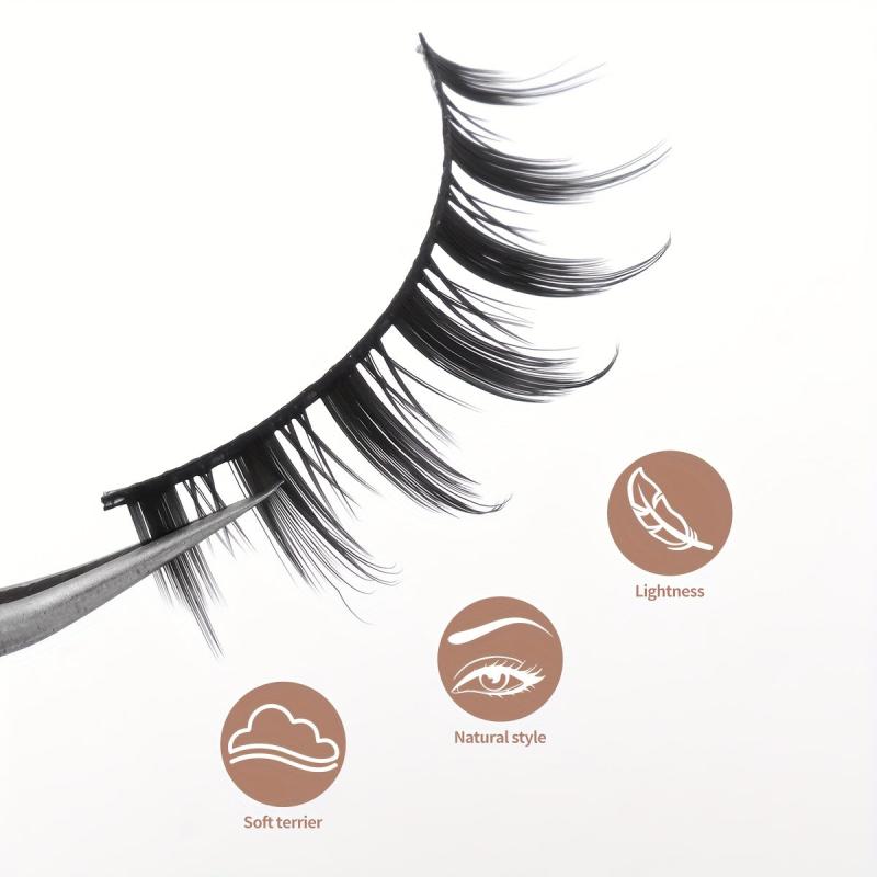 5 Pairs Natural Long Curling 3D Faux Mink Hair False Eyelashes