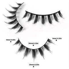 5 Pairs Natural Long Curling 3D Faux Mink Hair False Eyelashes