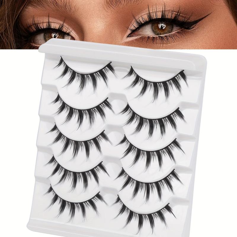 5 Pairs Natural Long Curling 3D Faux Mink Hair False Eyelashes