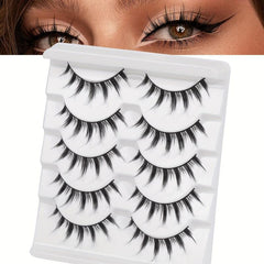 5 Pairs Natural Long Curling 3D Faux Mink Hair False Eyelashes