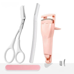 Eyebrow Shaping Kit Eyelash Curler Trimmer Scissor Razor Set