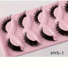 5 Pairs Cat Eye False Eyelashes Natural Thick Curling Eyelashes