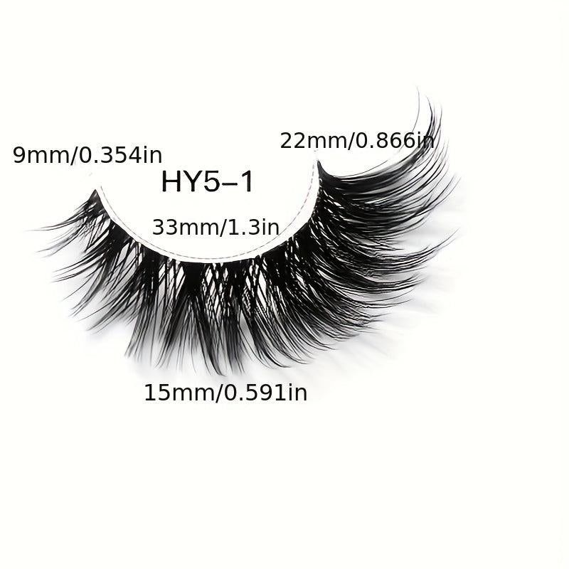 5 Pairs Cat Eye False Eyelashes Natural Thick Curling Eyelashes
