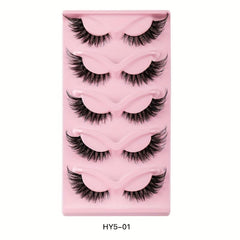 5 Pairs Cat Eye False Eyelashes Natural Thick Curling Eyelashes