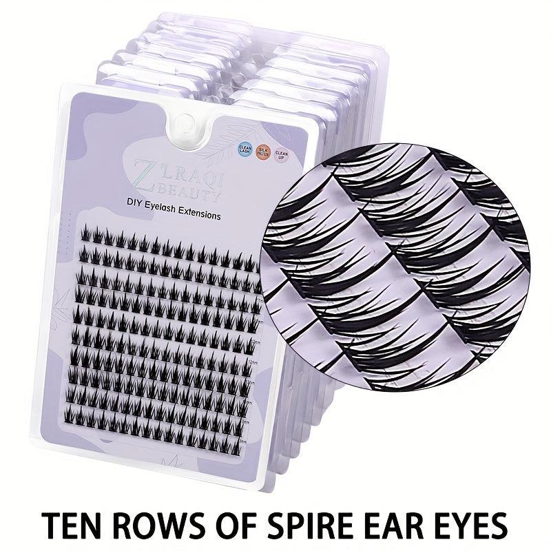 10 Rows Cluster Lashes Sunflower Wheat Ear False Eyelashes Natural