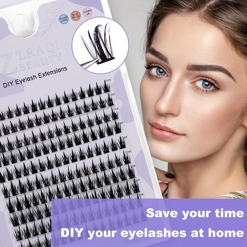 10 Rows Cluster Lashes Sunflower Wheat Ear False Eyelashes Natural