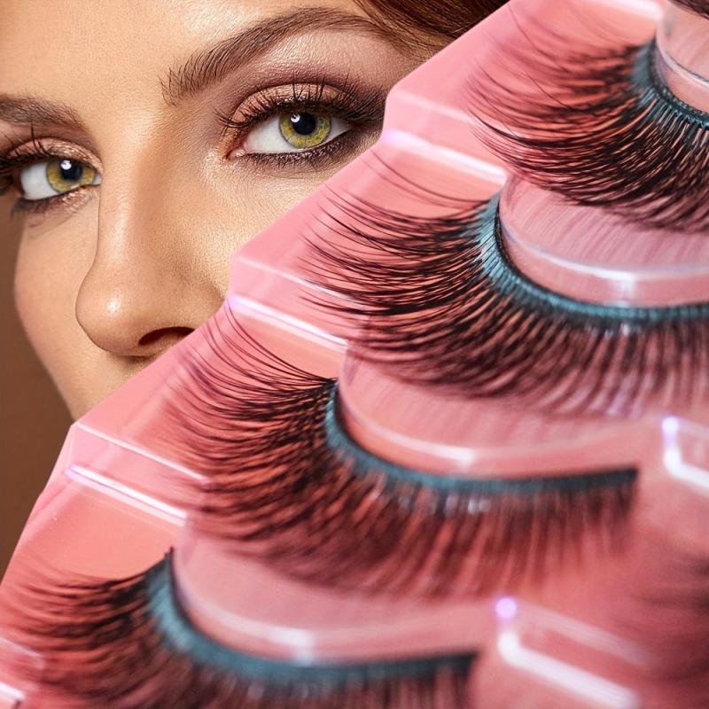 10 Pairs 3D False Eyelashes Slender Long Stage Makeup D Curling Eyelashes