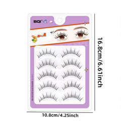 Soft Lashes Thick False Eyelashes Wispy Natural Look for Daily Dating Makeup