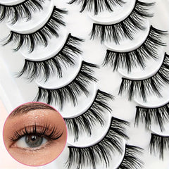 10 Pairs of Natural Curling Little Devil Faux Mink Lashes