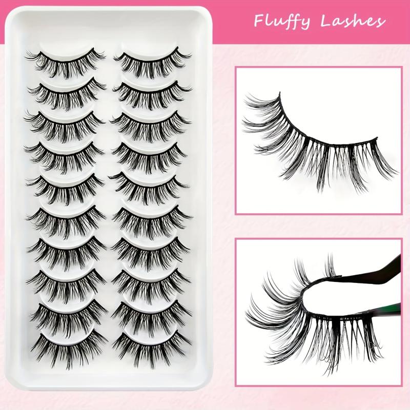 10 Pairs of Natural Curling Little Devil Faux Mink Lashes
