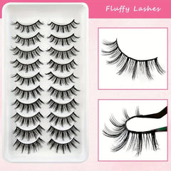 10 Pairs of Natural Curling Little Devil Faux Mink Lashes