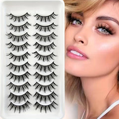 10 Pairs of Natural Curling Little Devil Faux Mink Lashes