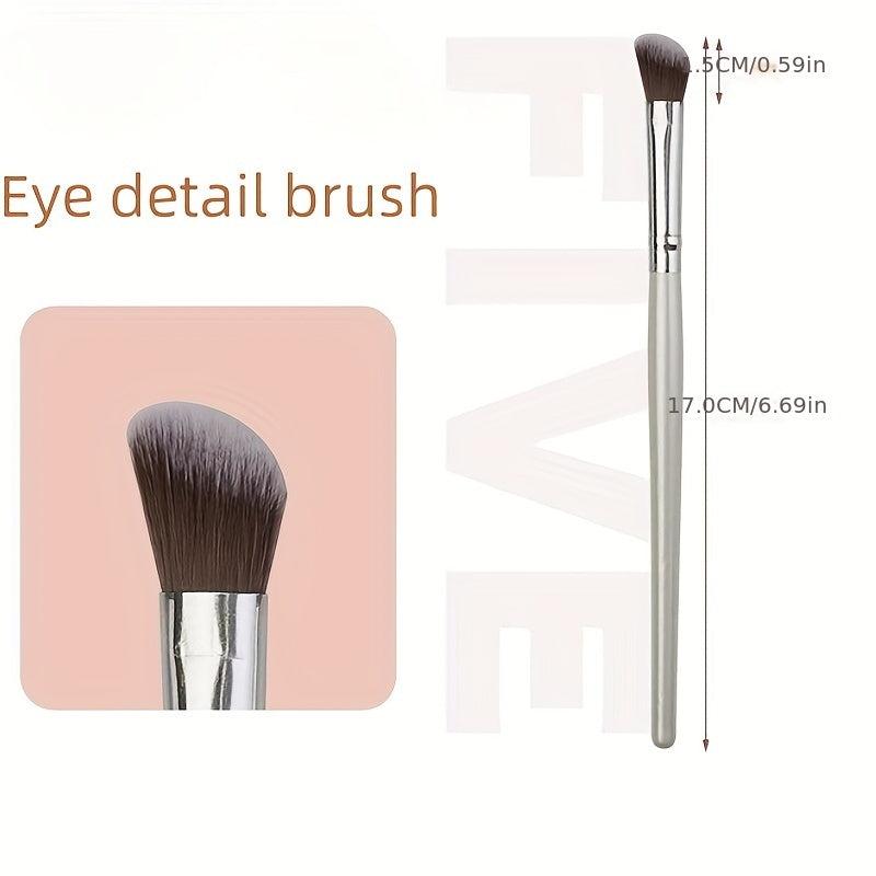 5pcs Eye Shadow Brush Set with Portable Case for Makeup Starters