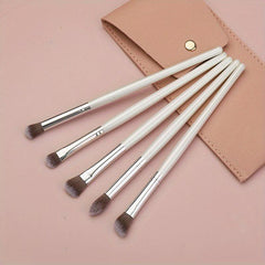5pcs Eye Shadow Brush Set with Portable Case for Makeup Starters