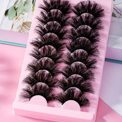 8 Pairs 25mm False Eyelashes Dramatic Volume Long-Lasting Extensions