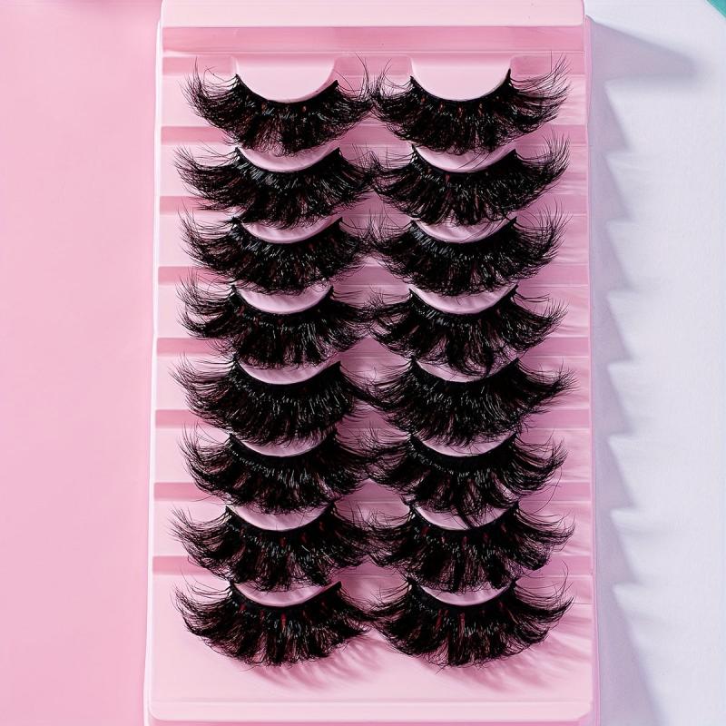 8 Pairs 25mm False Eyelashes Dramatic Volume Long-Lasting Extensions
